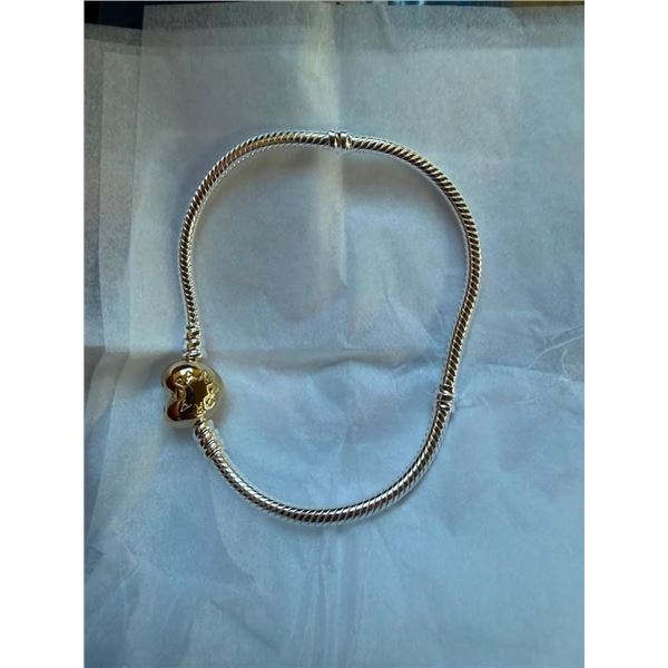 PANDORA SILVER BRACELET WITH CHARM