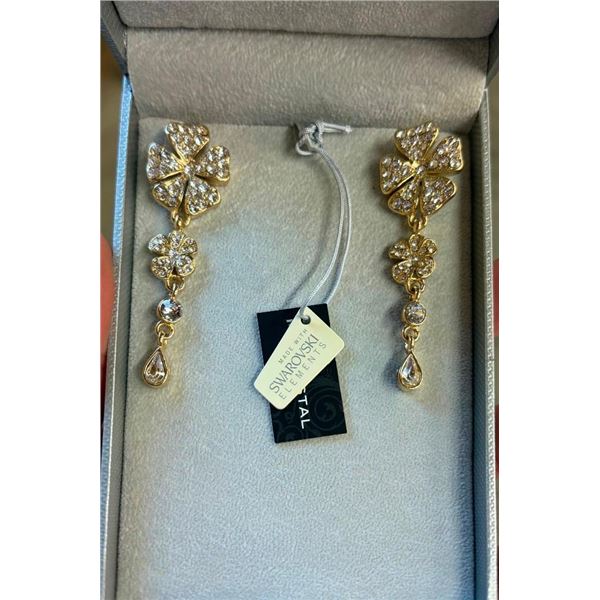 SET OF CRYSTAL DESIGNER EARRINGS