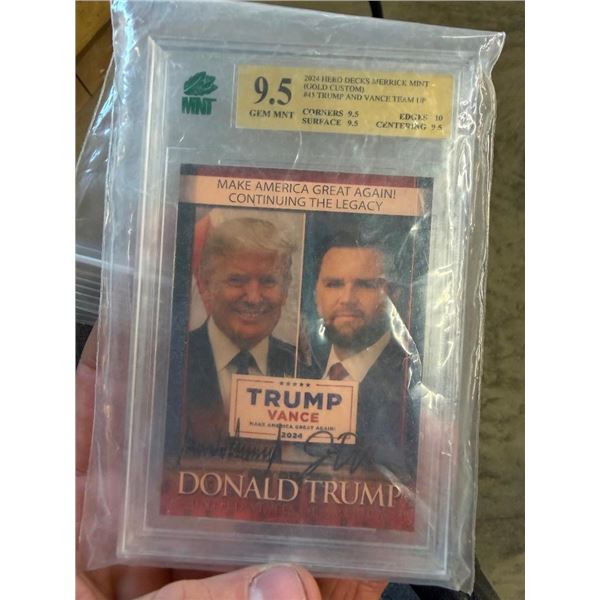 COLLECTIBLE DONALD TRUMP AND JD VANCE CARD
