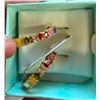 Image 1 : SET OF 18 KT GOLD OVERLAY DECORATIVE STONE EARRINGS