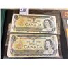 Image 1 : 2 OF 1973 CANADIAN 1 DOLLAR BILLS