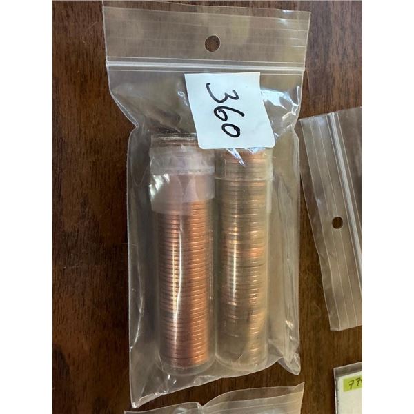 ROLL OF 1971 AND ROLL OF 1962 CANADIAN PENNIES