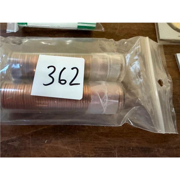ROLL OF 1963 AND 1973 CANADIAN PENNIES
