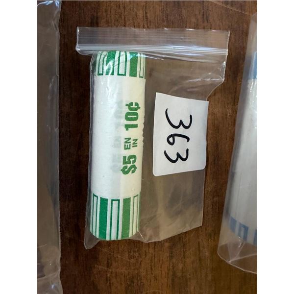 ROLL OF 2018 CANADIAN DIMES - NEVER USED