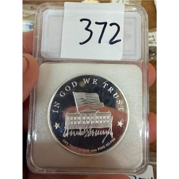COLLECTIBLE .999 SILVER TRUMP COIN