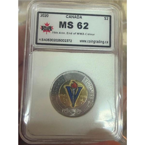 COLLECTIBLE CANADIAN 75TH ANNIVERSARY VICTORY TOONIE