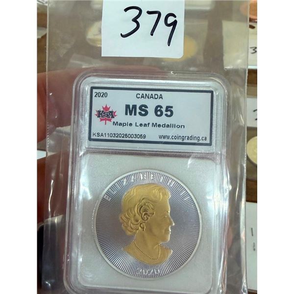 2020 CANADIAN MAPLE LEAF COIN