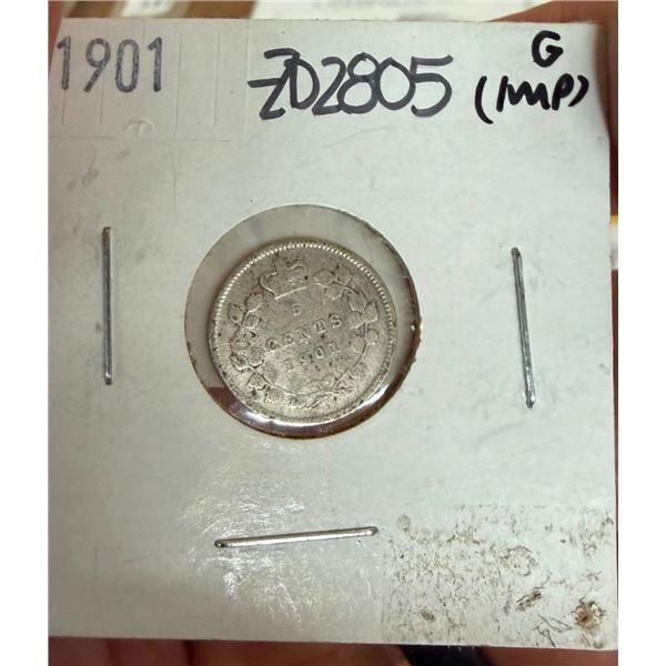 1901 CANADIAN 5 CENT