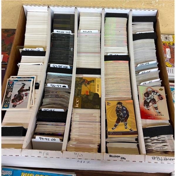 LARGE BOX OF ASSORTED HOCKEY CARDS