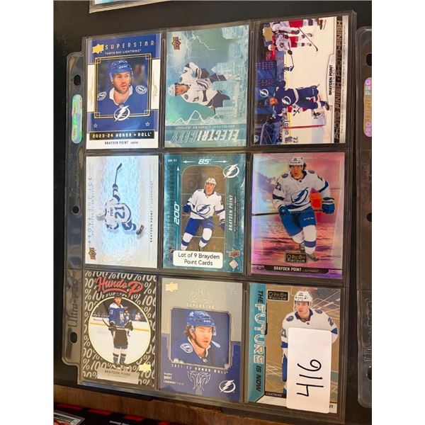 9 BRAYDEN POINT HOCKEY CARDS