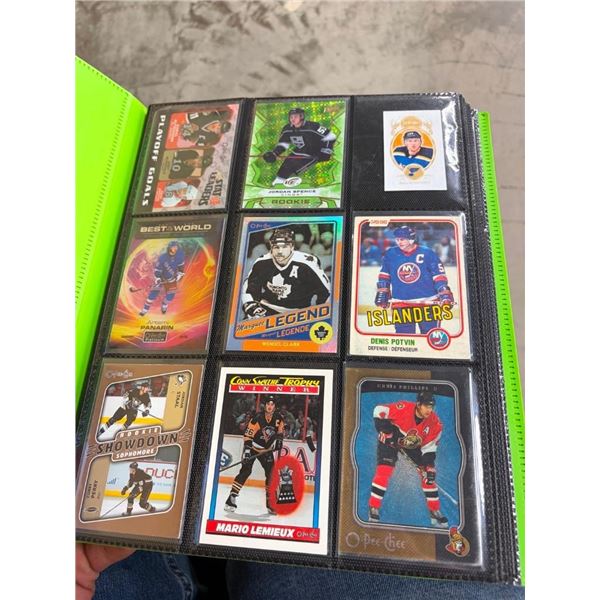 BINDER OF ASSORTED HOCKEY CARDS