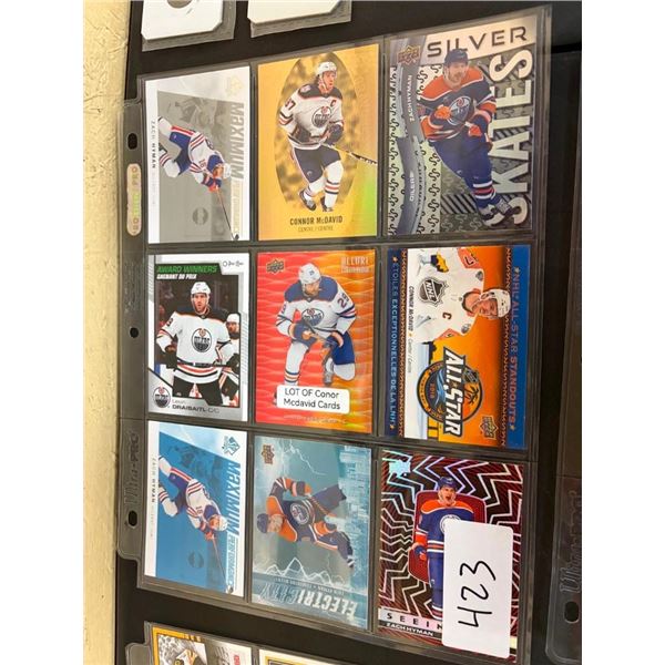 9 CONNER MCDAVID HOCKEY CARDS