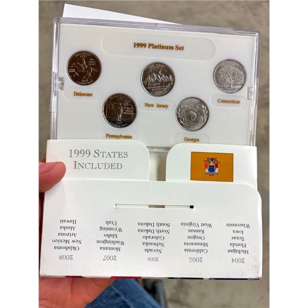 1999 US STATE QUARTERS, PLATINUM EDITION