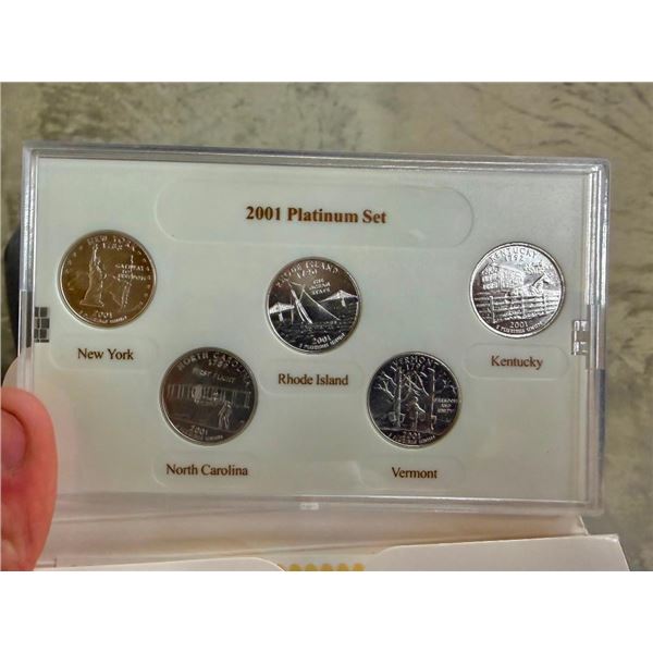 2001 US STATE QUARTERS, PLATINUM EDITION