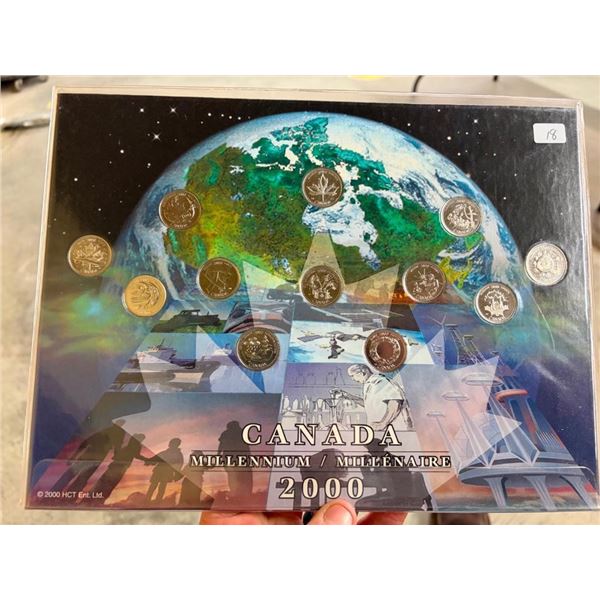 2000 CANADIAN MILLENNIUM 25 CENT SET