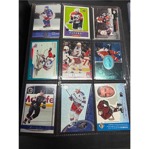 APPROX. 350 ERIC LINDROS HOCKEY CARD COLLECTION