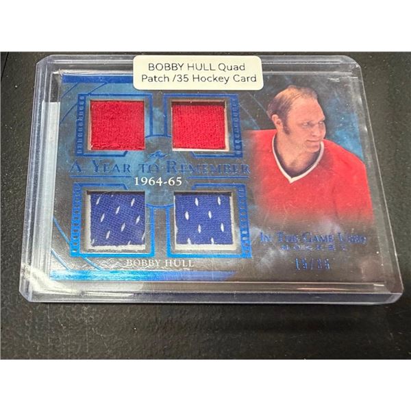 BOBBY HULL QUAD PATCH HOCKEY CARD