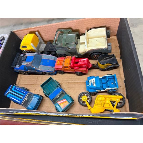 BOX OF COLLECTIBLE DISPLAY CARS - MOST ARE TONKA