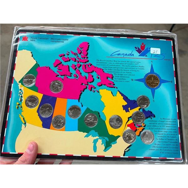 CANADA 125, 25 CENT AND LOONIE SET
