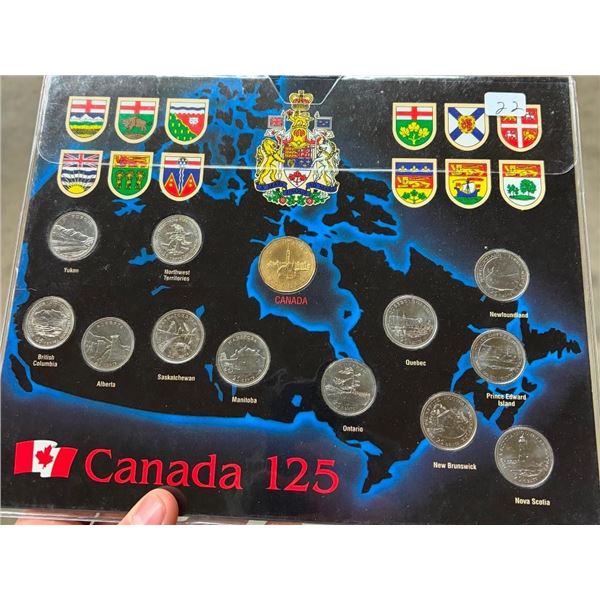 CANADA 125, 25 CENT AND LOONIE SET