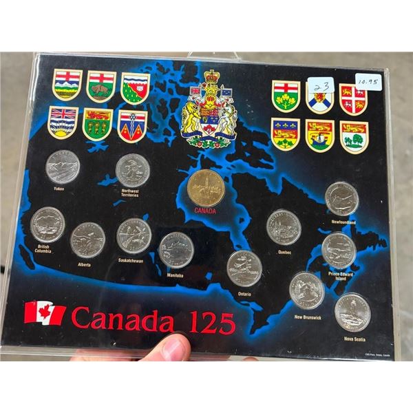 CANADA 125, 25 CENT AND LOONIE SET