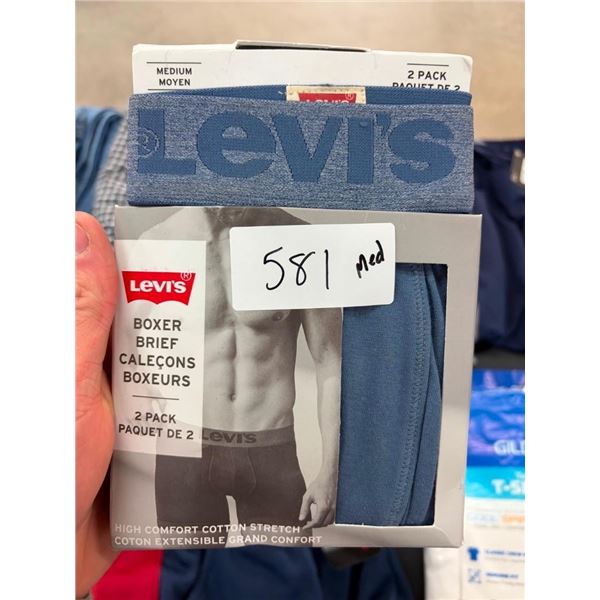 2-PACK OF MENS SIZE MEDIUM BOXER BRIEFS