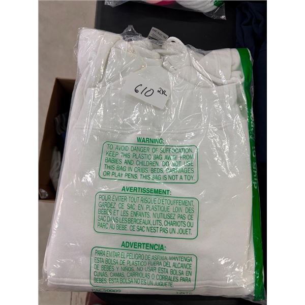 SIZE 2XL WHITE HOODIE SWEATER