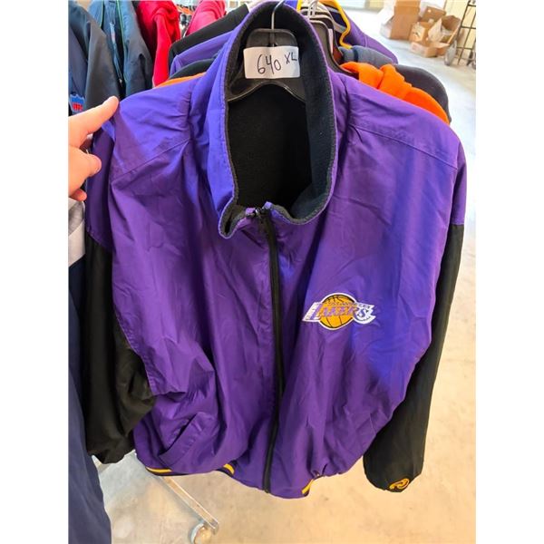 SIZE XL LAKERS FLEECE WINDBREAKER COAT