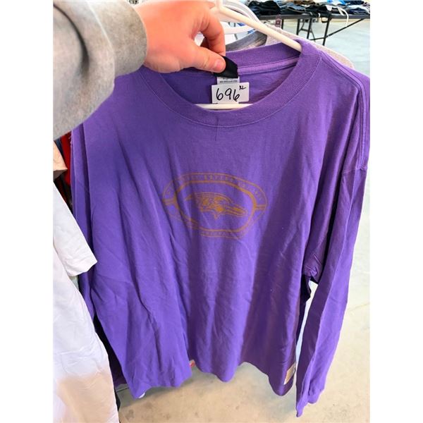SIZE XL BALTIMORE RAVENS LONG SLEEVE SHIRT