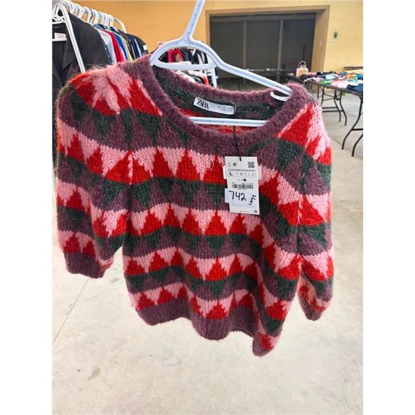 WOMENS SIZE LARGE WOOL ZARA SHIRT