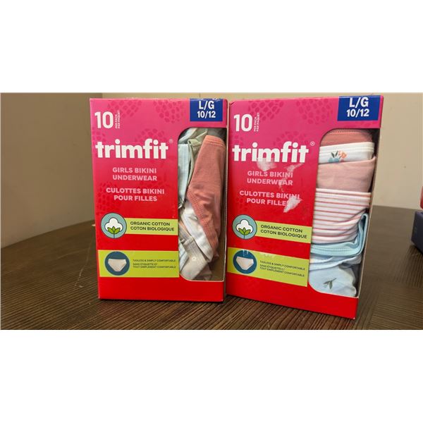 Brand New - Brand New – Trimfit Girls’ Organic Cotton Bikini Underwear Lot [x=#821