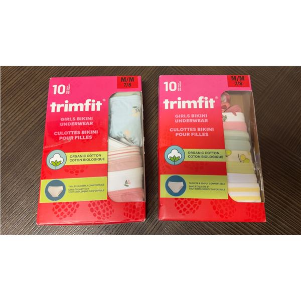 Brand New - Brand New – Trimfit Girls’ Organic Cotton Bikini Underwear Lot [x=#821