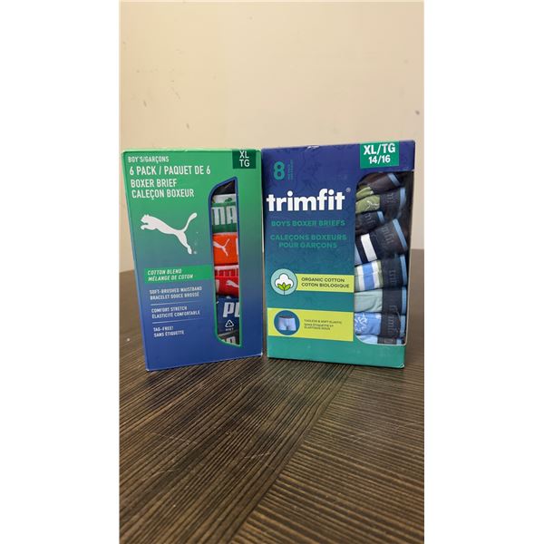 Brand New - Brand New – PUMA & Trimfit Boys’ Boxer Briefs Lot – Size XL [