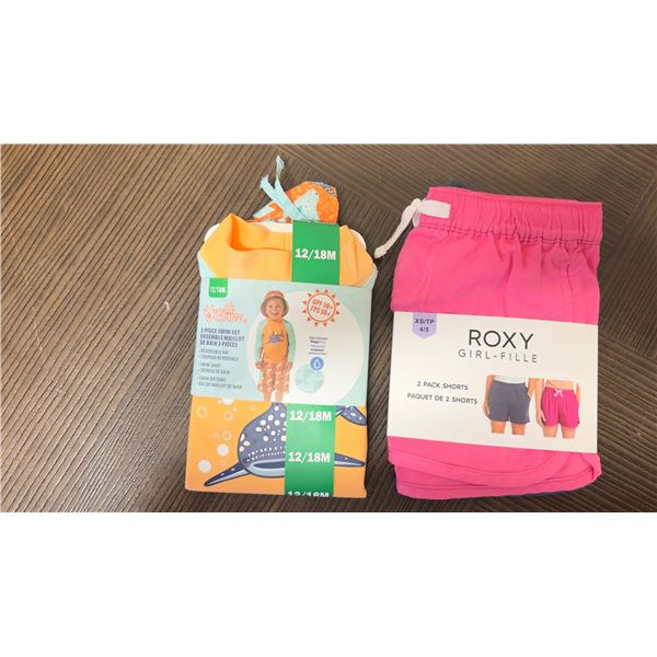 Brand New - Brand New – UV Skinz Swimwear 12–18M & ROXY Girls’ Shorts XS 