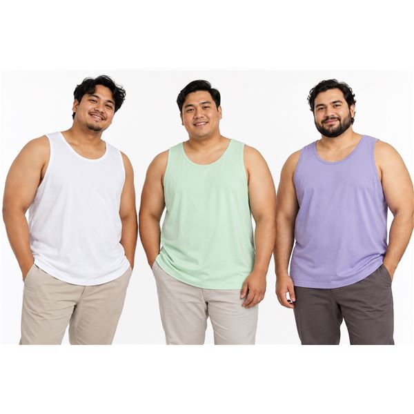 Brand New - Brand New – Men’s Tank Tops Lot – XXL – White, Mint 