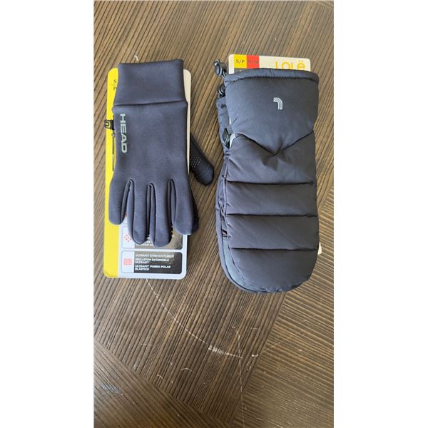 Brand New - Brand New – HEAD Small Fleece Gloves & Lolë Small/Medium Mittens Lot –