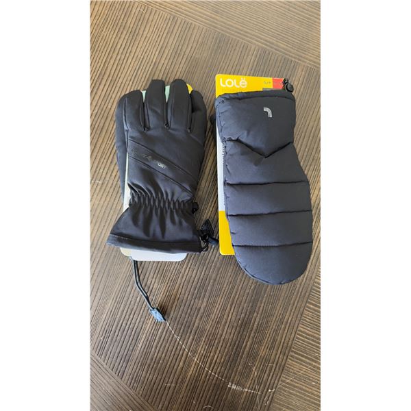 Brand New - Brand New – Swany Sport Gloves & Lolë Small/Medium Mittens Lot – Black