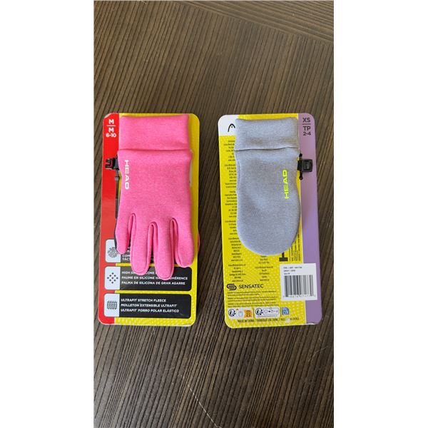 Brand New - Brand New – HEAD Kids’ Pink Gloves M (6–10) & Grey Mittens XS