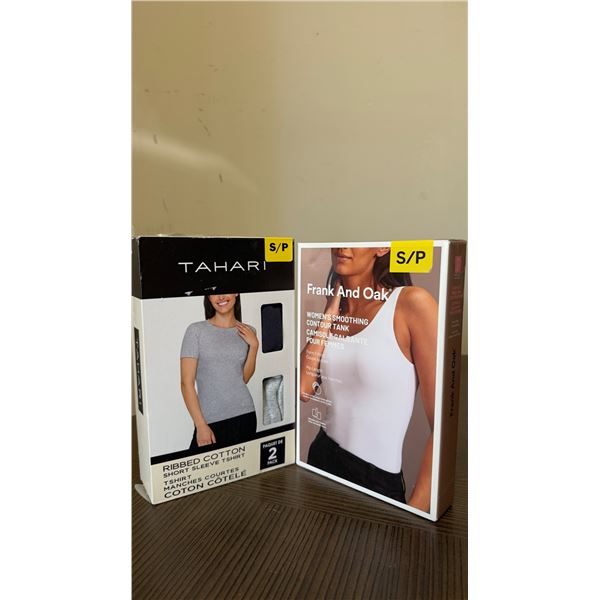 Brand New - Brand New – Tahari Women’s Ribbed Cotton T-Shirts & Frank And Oak Smoo