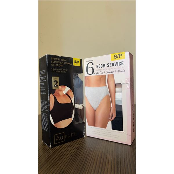 Brand New - Brand New – Aurum Women’s Sports Bras & Room Service Hi-Cut Underwear 