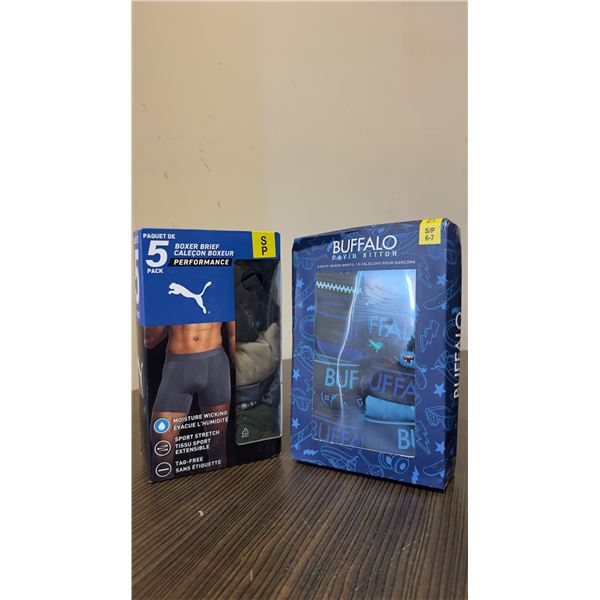 Brand New - Brand New – Puma Men’s Boxer Briefs Small & Buffalo Boys’ Box