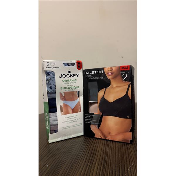 Brand New - Brand New – Jockey Women’s Organic Cotton Bikinis & Halston Flex Bras 