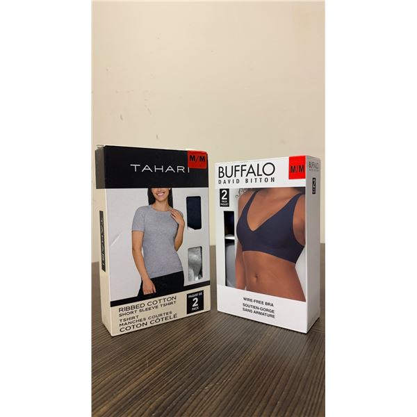 Brand New - Brand New – Tahari Women’s Ribbed Cotton T-Shirts & Buffalo Wire-Free 