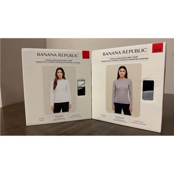 Brand New - Brand New – Banana Republic Women’s Long-Sleeve Ribbed T-Shirts Lot [x