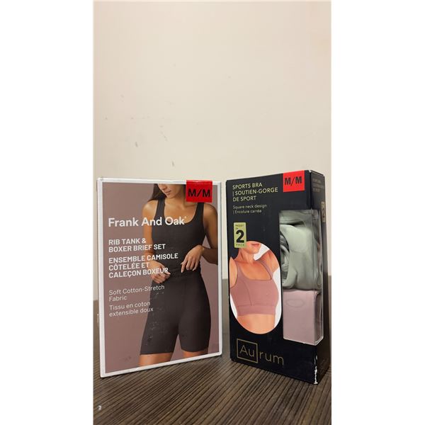 Brand New - Brand New – Frank And Oak Women’s Rib Tank & Boxer Brief Set with Auru
