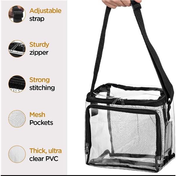 Brand New - Clear Lunch Bag with Adjustable Strap