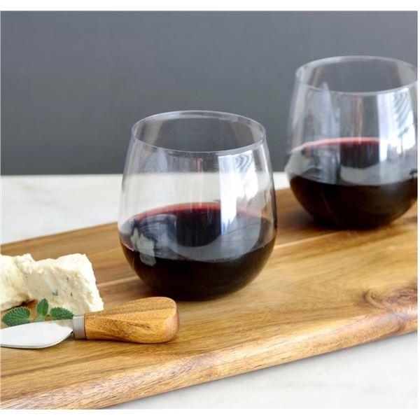 Brand New - Brand New Youngever 9-Pack 15 oz Shatterproof Plastic Red Wine Glasses