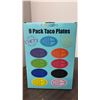 Image 5 : Brand New - Brand New Youngever 9-Pack Oval Divided Taco Plates – Assorted Colors