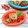 Image 2 : Brand New - Brand New Youngever 9-Pack Oval Divided Taco Plates – Assorted Colors