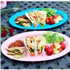 Image 3 : Brand New - Brand New Youngever 9-Pack Oval Divided Taco Plates – Assorted Colors